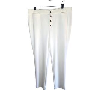 KARL LAGERFELD Sz 14 Women's White Capri's Dress Pants